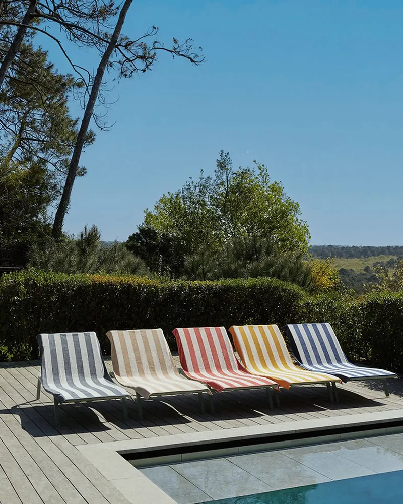 Handtuch 90x200 cm Rayures Riviera zum Personalisieren