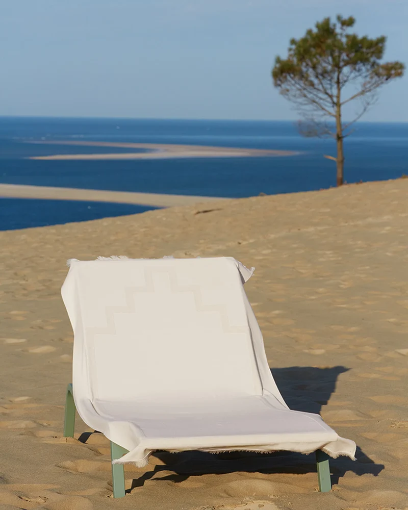Strandtuch bi-Material 90x200 La Handtuch Paris zum Personalisieren
