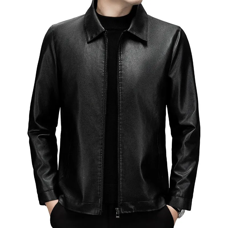Herren Modische Lederjacke Drune