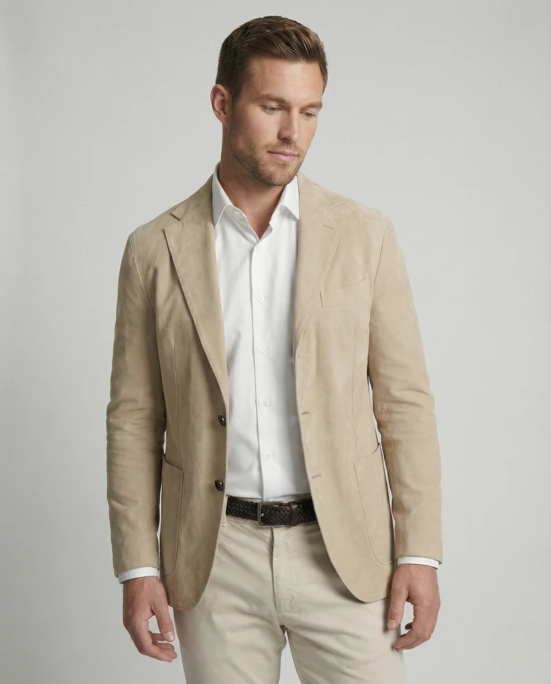 Veloursleder Sakko Elegant Herren
