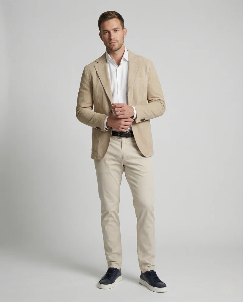 Veloursleder Sakko Elegant Herren