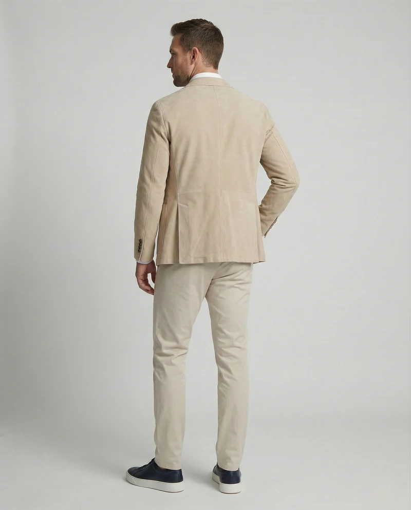 Veloursleder Sakko Elegant Herren