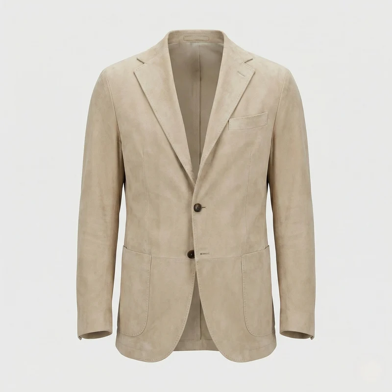 Veloursleder Sakko Elegant Herren