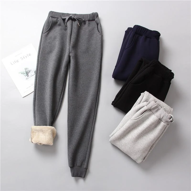 Damen nan gefütterte Therm-Jogginghose mit Kordelzug, seitlichen Eingrifftaschen und schmalem Bein Drune