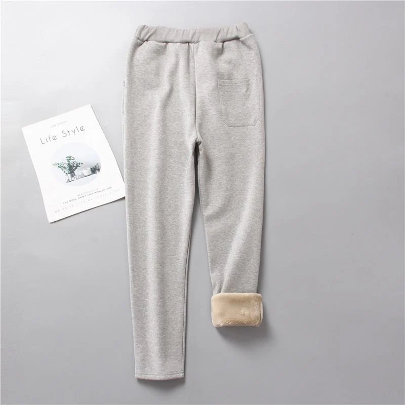 Damen nan gefütterte Therm-Jogginghose mit Kordelzug, seitlichen Eingrifftaschen und schmalem Bein Drune