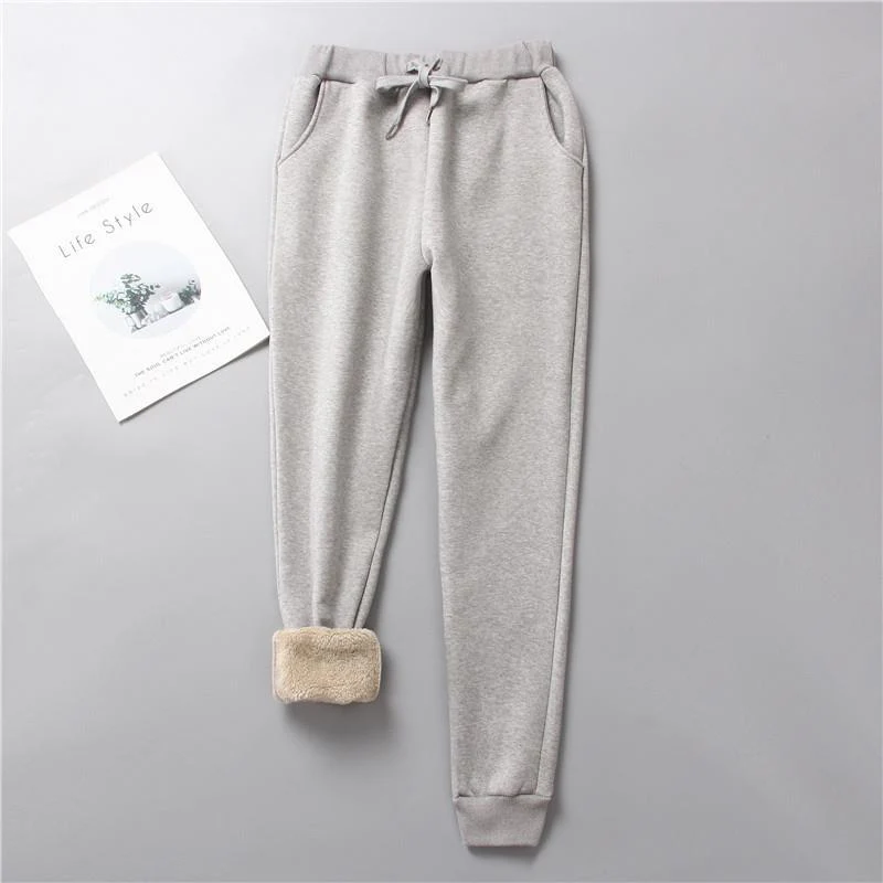 Damen nan gefütterte Therm-Jogginghose mit Kordelzug, seitlichen Eingrifftaschen und schmalem Bein Drune