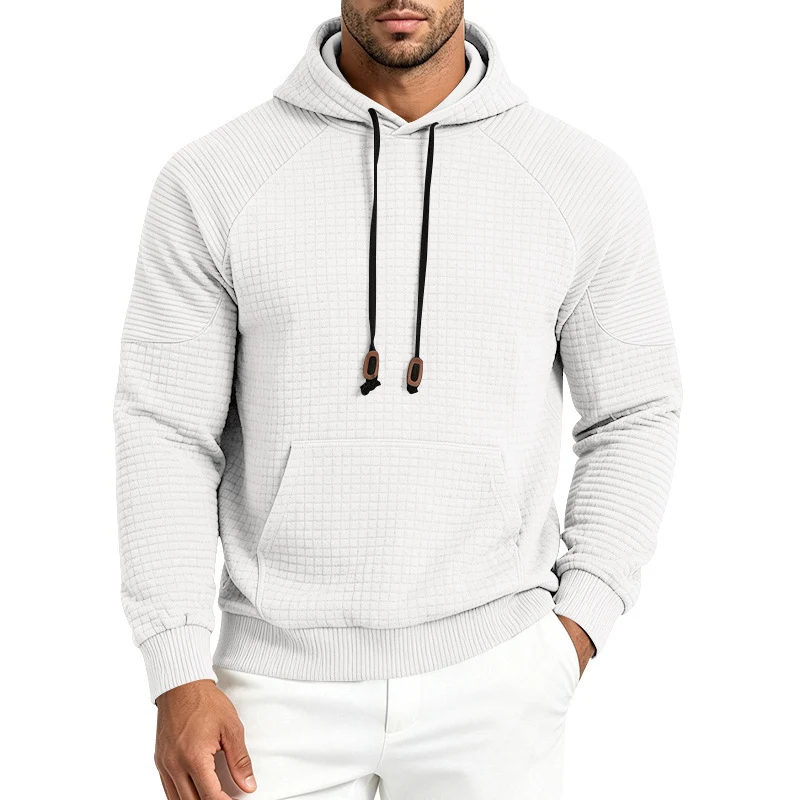 Herren Thermo-Waffel-Hoodie mit Raglanärmeln und Kängurutasche Drune