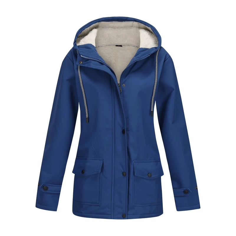 Damen Funktionale Winterjacke mit Fleece-Futter und Kapuze Drune