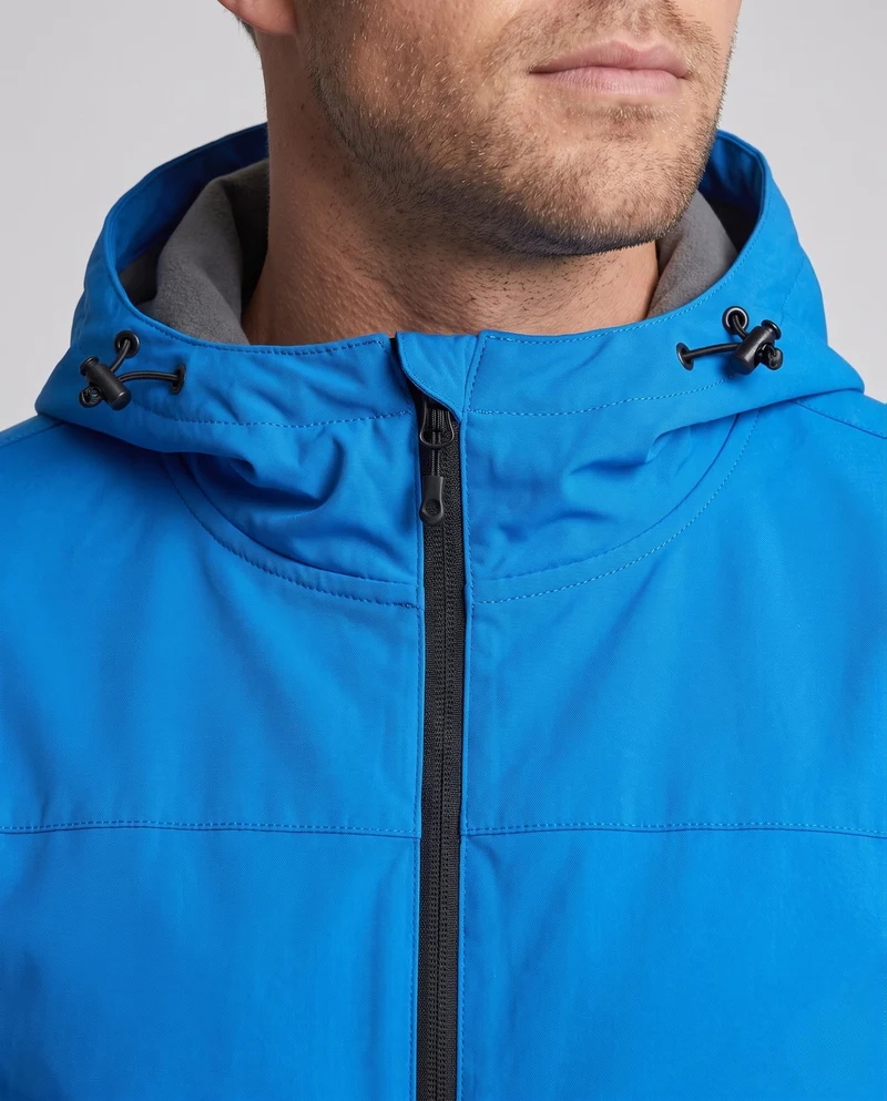 Leichte wasserabweisende Herren-Hoodiejacke mit gepolstertem Innenfutter und verstellbaren Bündchen Drune