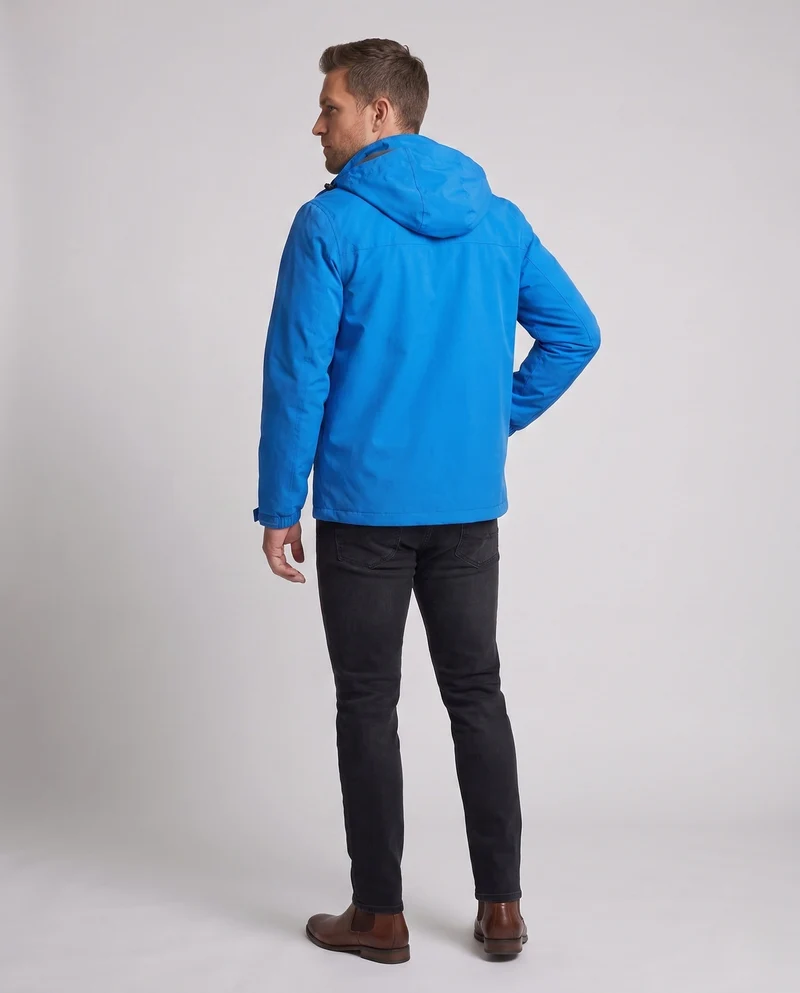 Leichte wasserabweisende Herren-Hoodiejacke mit gepolstertem Innenfutter und verstellbaren Bündchen Drune