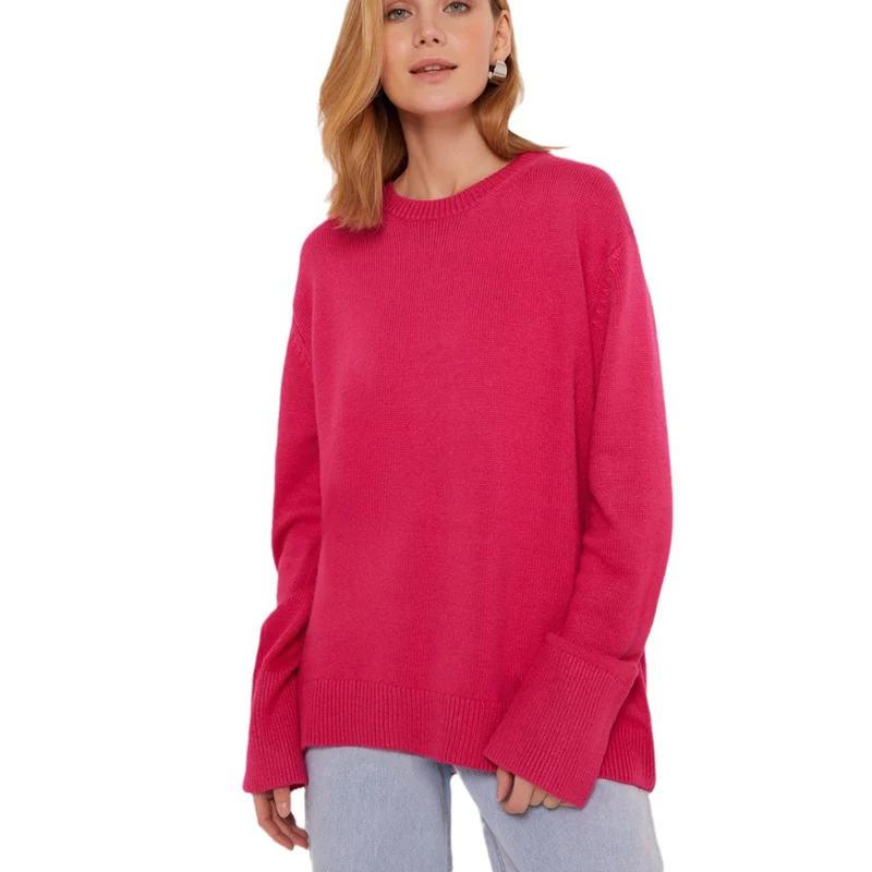 Damen Oversized Pullover mit weichem Feinstrick Drune