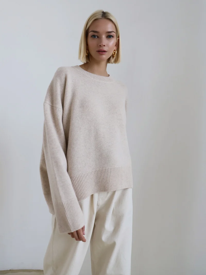 Damen Oversized Pullover mit weichem Feinstrick Drune