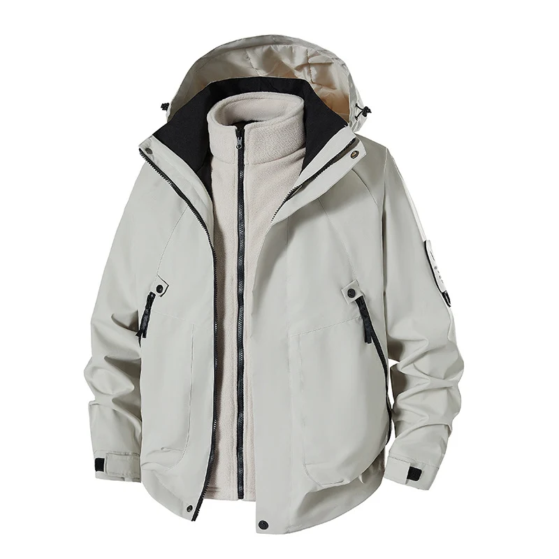 Herren wetterfeste Hardshell-Jacke mit herausnehmbarer Thermofleece-Weste Drune