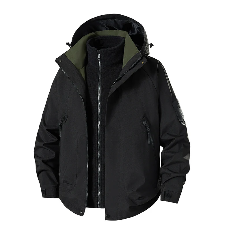 Herren wetterfeste Hardshell-Jacke mit herausnehmbarer Thermofleece-Weste Drune