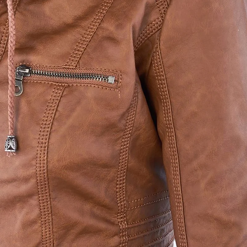 Drune | Bikerjacke Mit Kapuze Für Damen - Winter