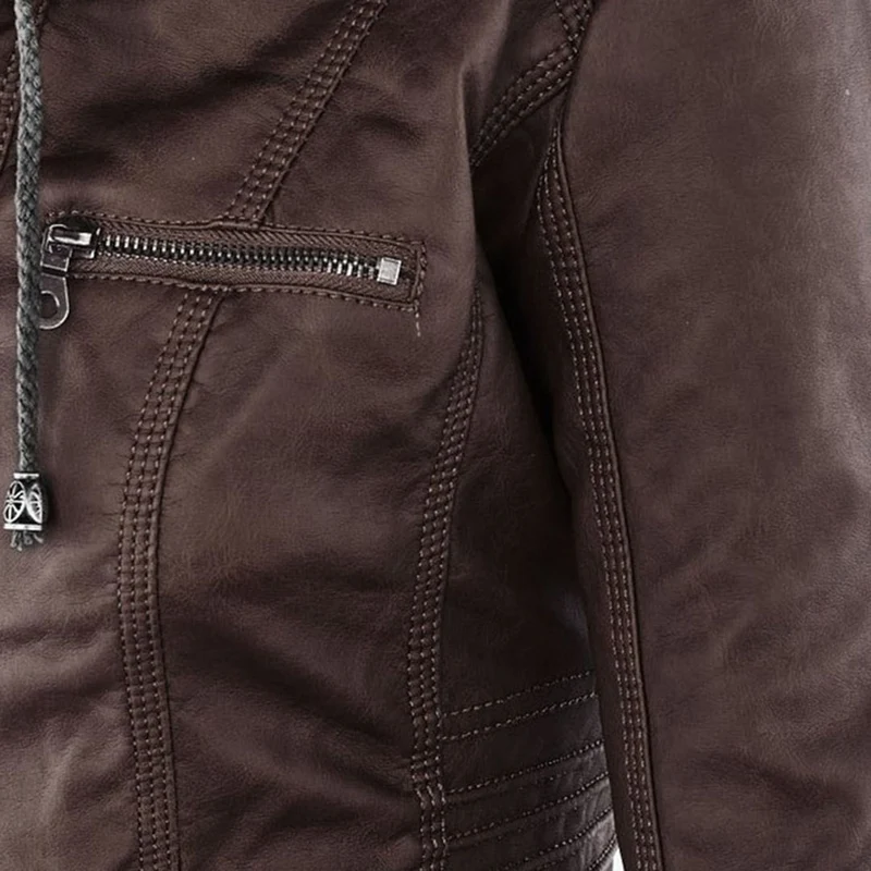 Drune | Bikerjacke Mit Kapuze Für Damen - Winter