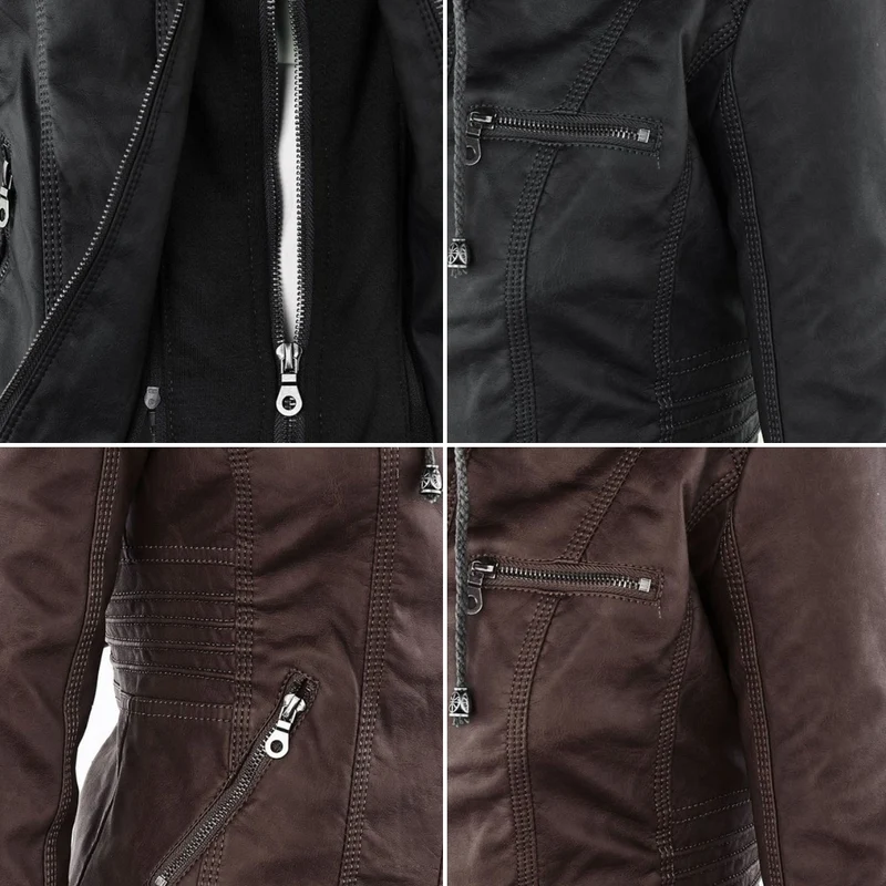 Drune | Bikerjacke Mit Kapuze Für Damen - Winter