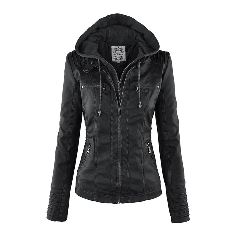 Drune | Bikerjacke Mit Kapuze Für Damen - Winter