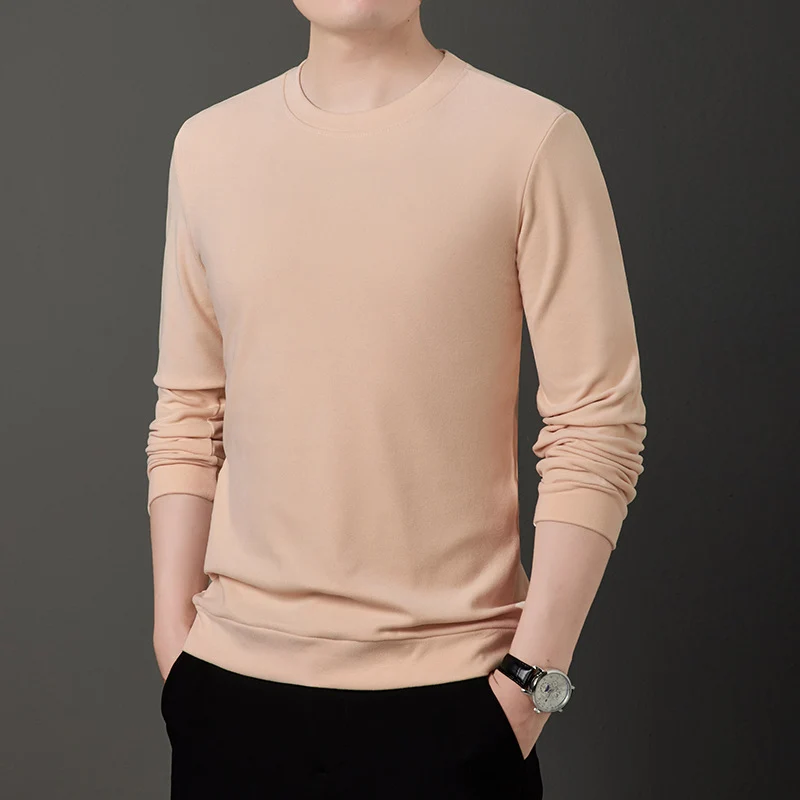 Herren Feiner Rundhals-Pullover aus leichtem Stretch-Strick mit schmaler Silhouette Drune
