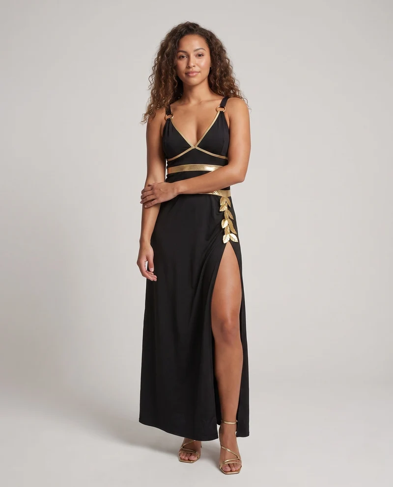 Damen Antike Griechische Abendkleid Drune