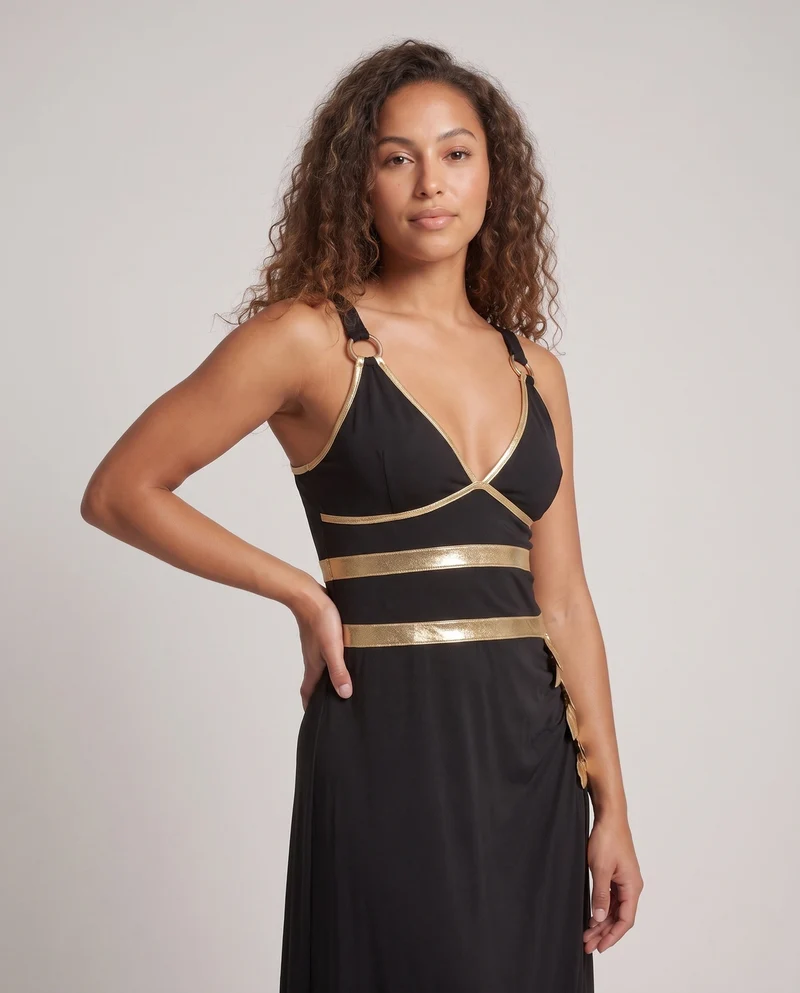 Damen Antike Griechische Abendkleid Drune