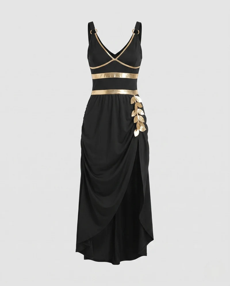 Damen Antike Griechische Abendkleid Drune