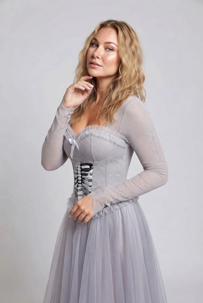 Frauen elegantes Hochzeitskleid Drune