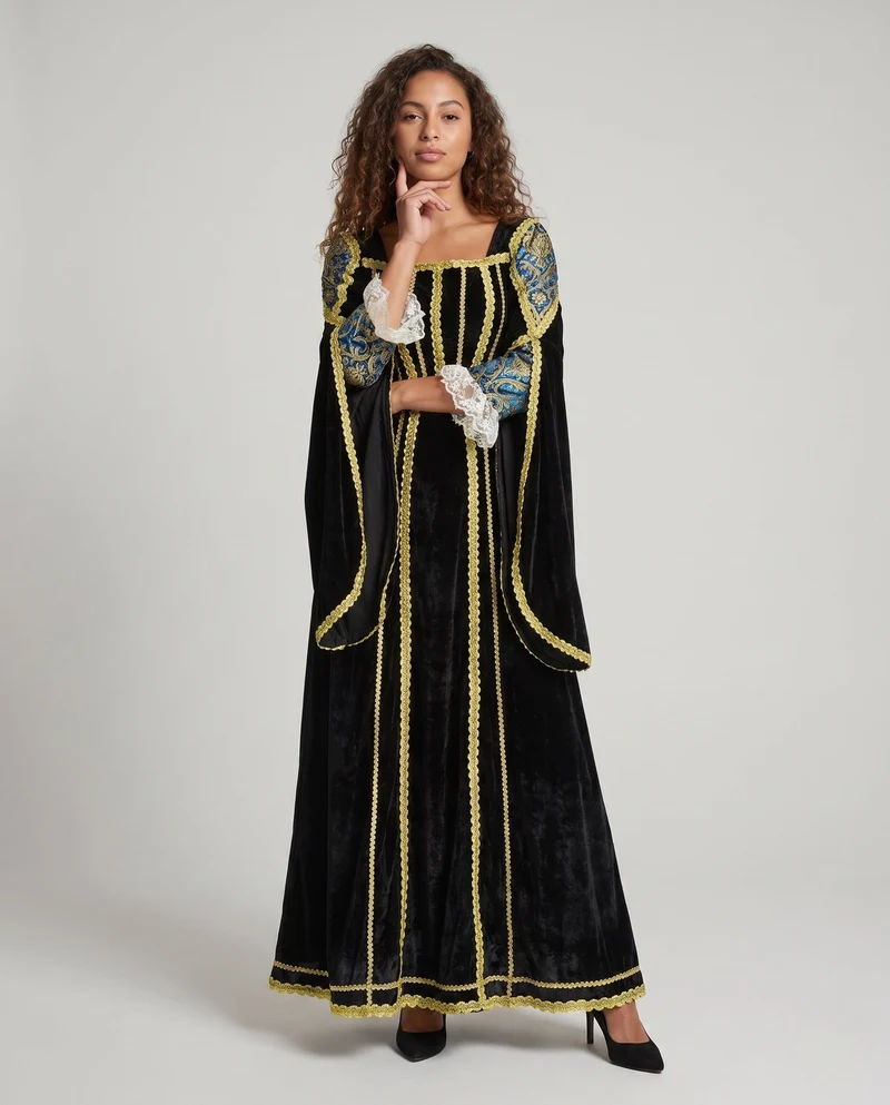 Frauen Elegantes Abendkleid mit Raffinierten Ärmeln Drune