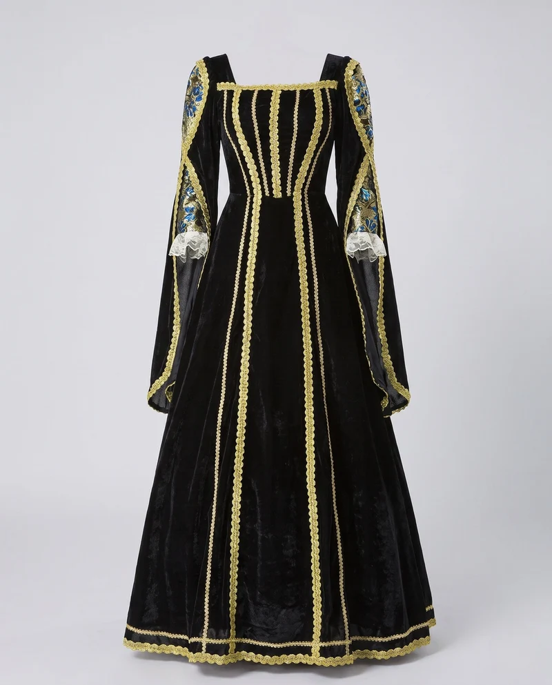 Frauen Elegantes Abendkleid mit Raffinierten Ärmeln Drune