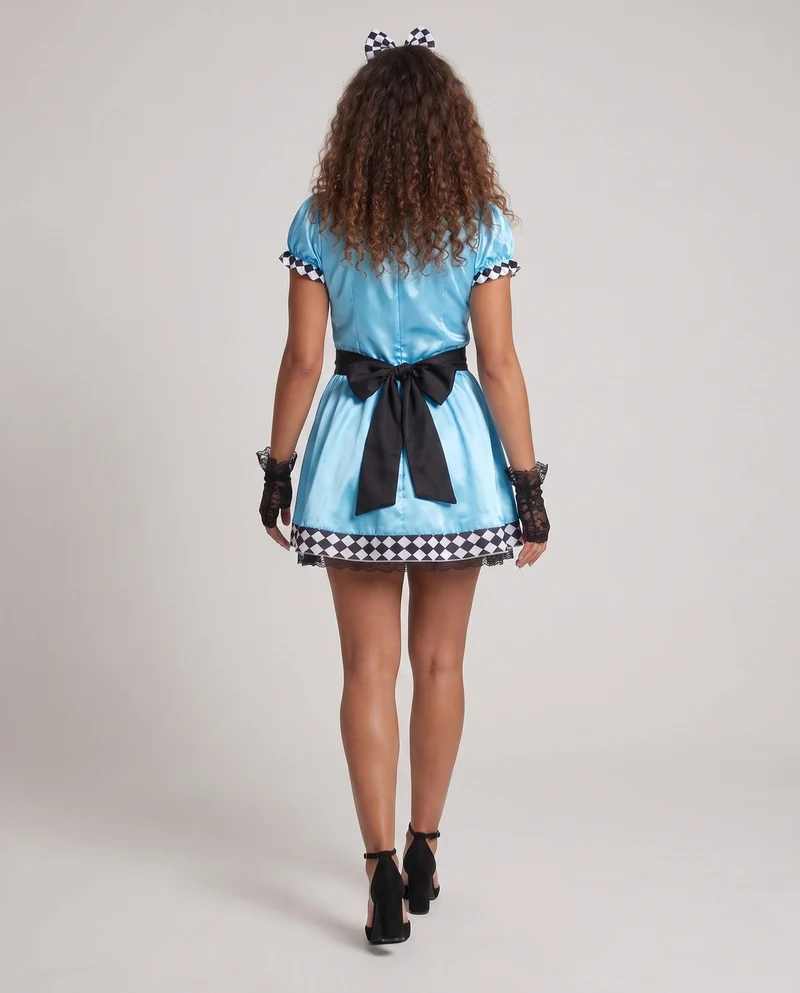 Fantasievolles Kostüm für Damen als Alice im Wunderland Drune