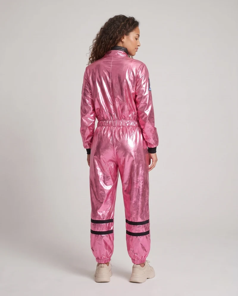 Damen futuristischer Glanz Raumanzug Drune