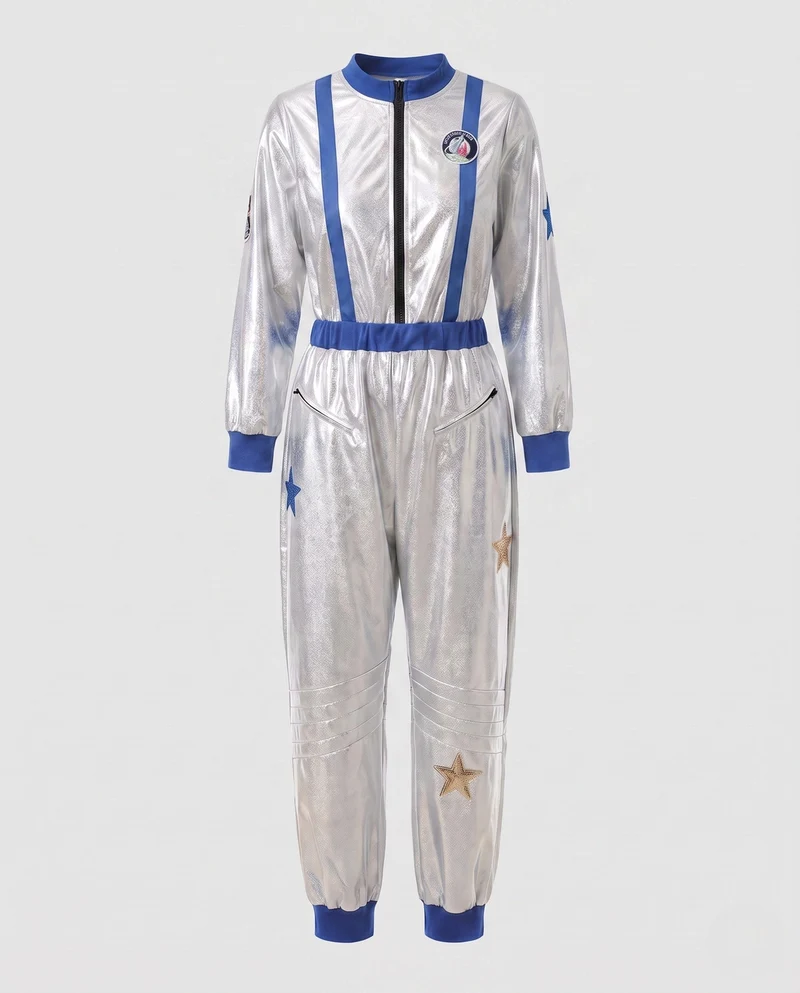 Damen futuristischer Raumanzug mit schimmernden Akzenten Drune
