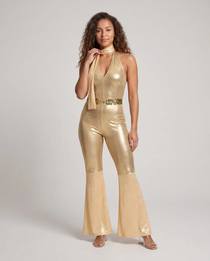 Frauen Glamouröses Jumpsuit Drune