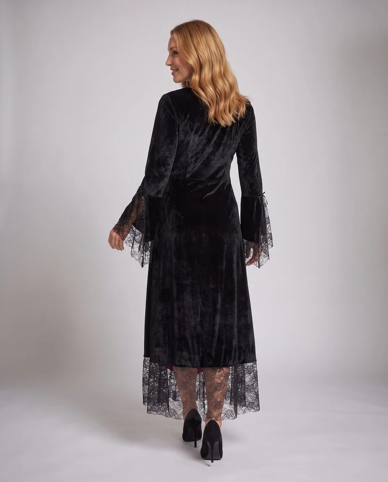 Frauen Gothic Spitzenkleid Drune