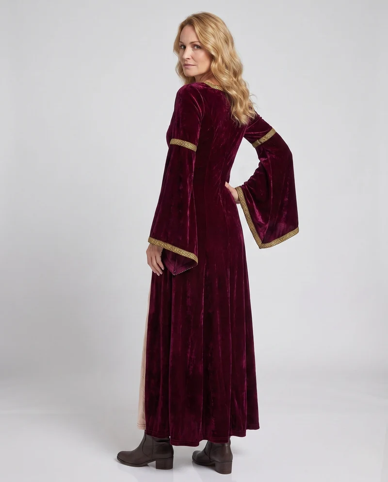 Frauen Mittelalter Zauberer Kleid Drune