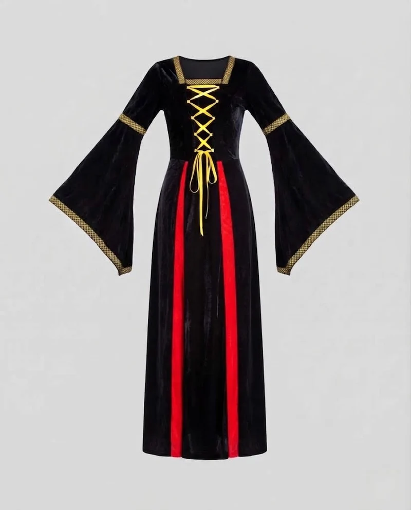 Frauen Mittelalter Zauberer Kleid Drune