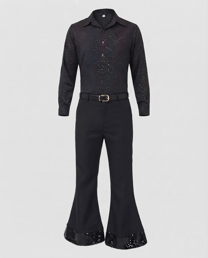 Herren Disco-Kostüm mit Glitzerdetails Drune