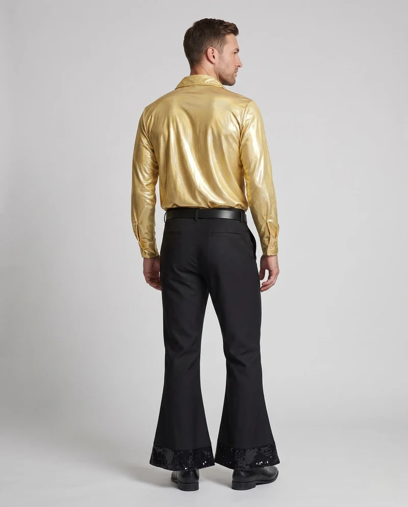 Festliches Disco-Outfit für Herren mit glitzernden Details Drune