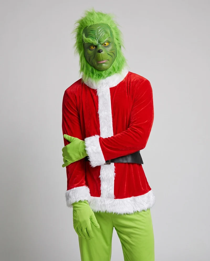Herren Kostüm als grüner Weihnachtsgeist Drune