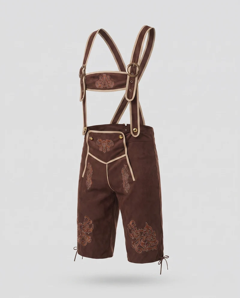 Herren traditionelle Lederhosen mit aufwendiger Stickerei Drune
