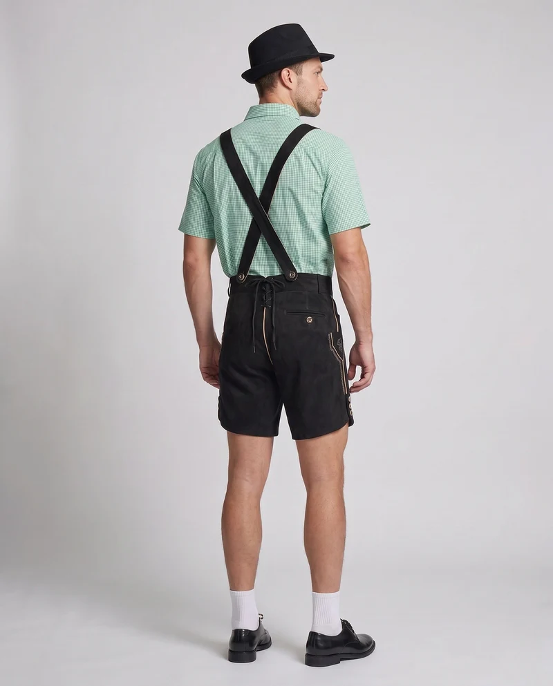 Herren traditionelle Volkshorts mit aufwändiger Stickerei Drune