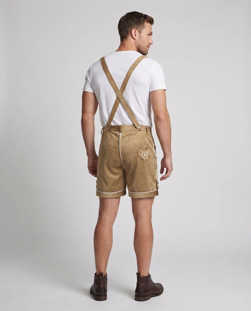 Herren traditionelle Trachtenshorts mit detaillierter Stickerei Drune