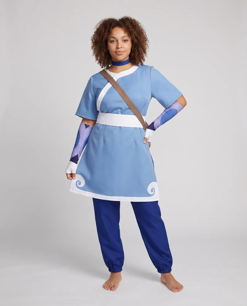 Damen asymmetrisches Crop-Top mit Bindegürtel und kontrastierenden Details Drune