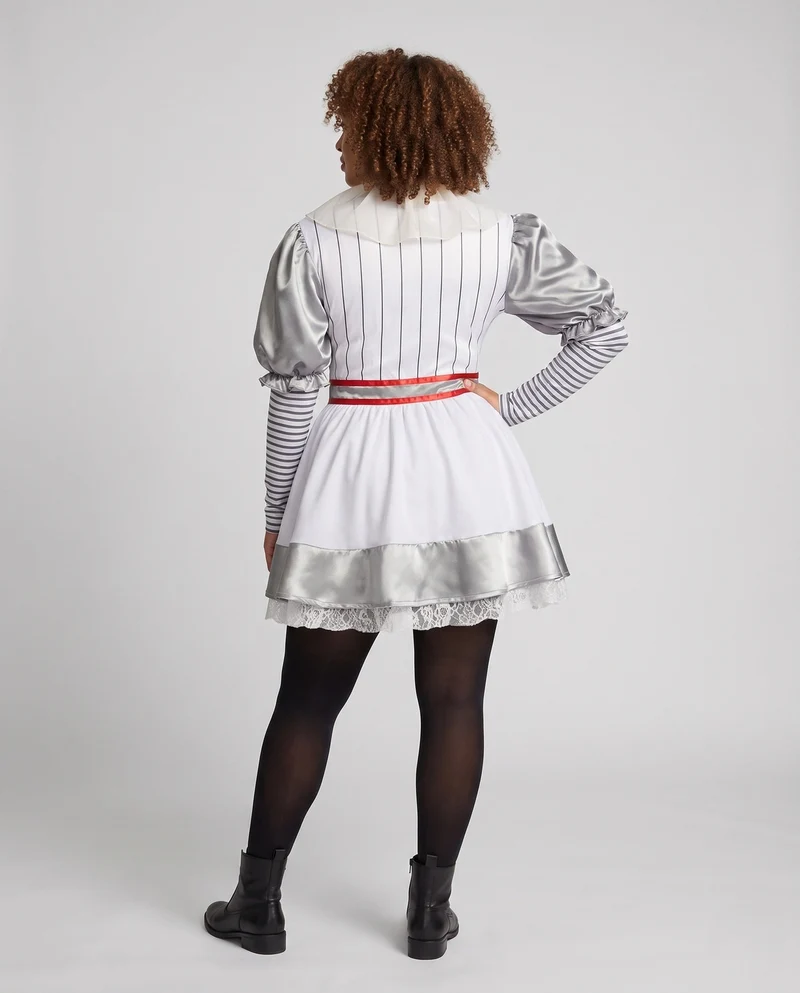 Damen Clown-Outfit mit Ärmeln und kragenähnlichem Detail Drune