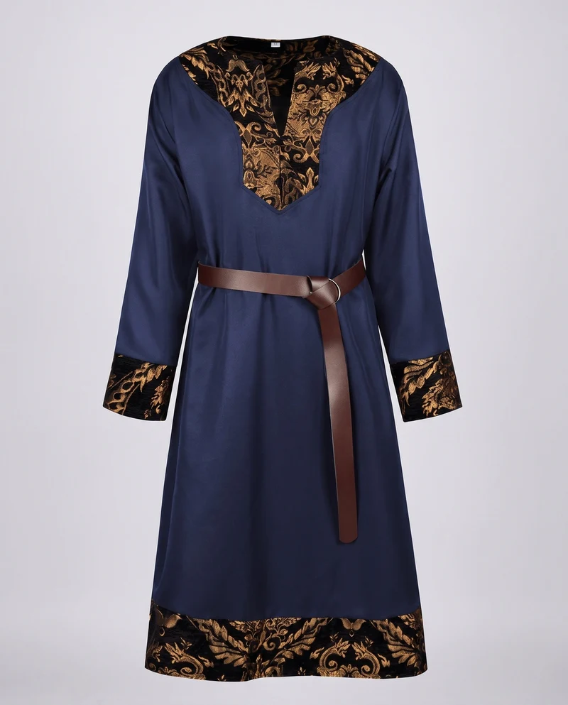 Elegante Damenkaftan mit aufwendigen Verzierungen und Gürtel Details Drune
