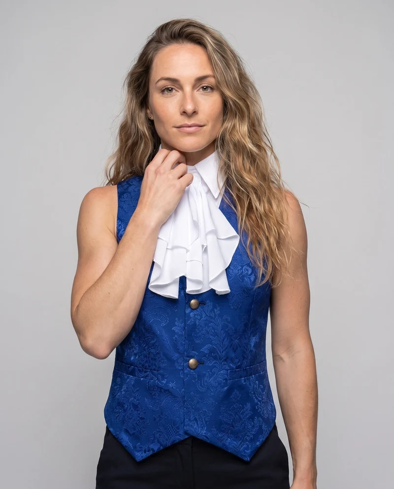 Elegantes Satin-Westen für Damen mit Rüschendetails Drune