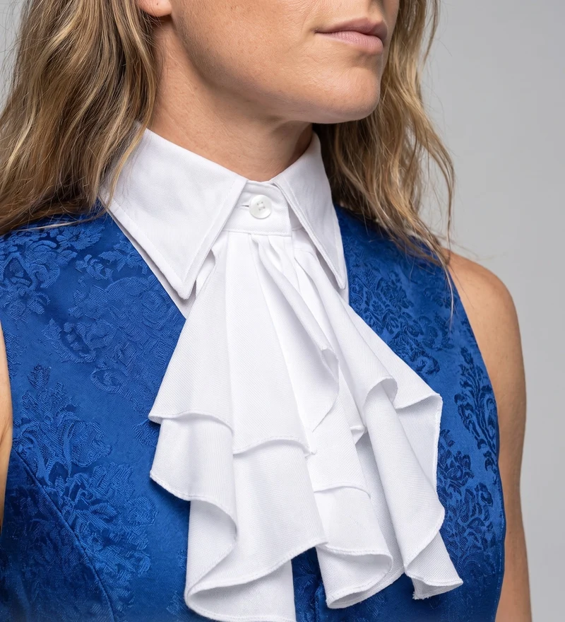 Elegantes Satin-Westen für Damen mit Rüschendetails Drune