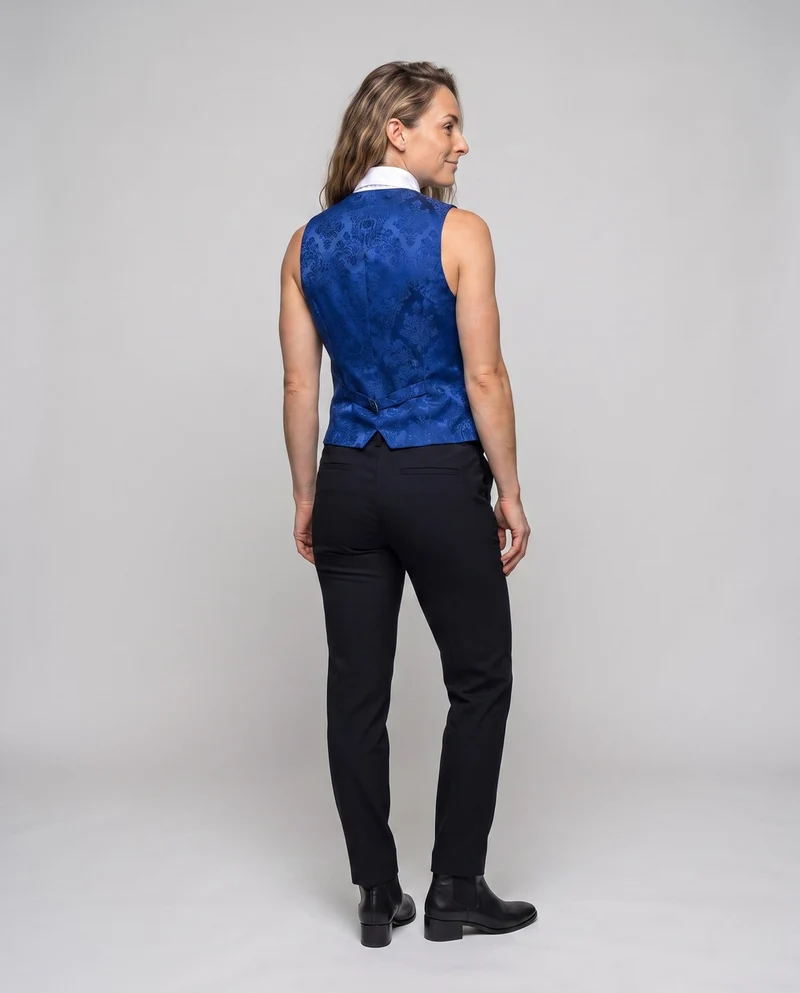 Elegantes Satin-Westen für Damen mit Rüschendetails Drune