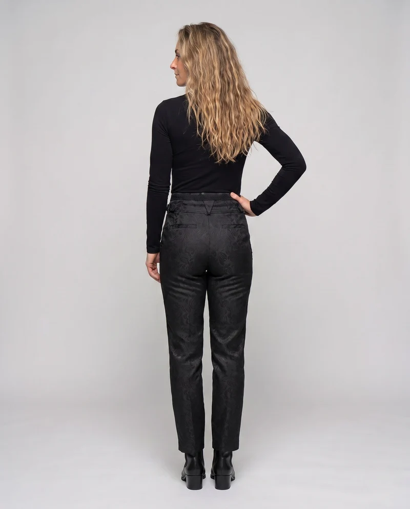 Elegante Stoffhose für Damen mit dekorativem Muster Drune