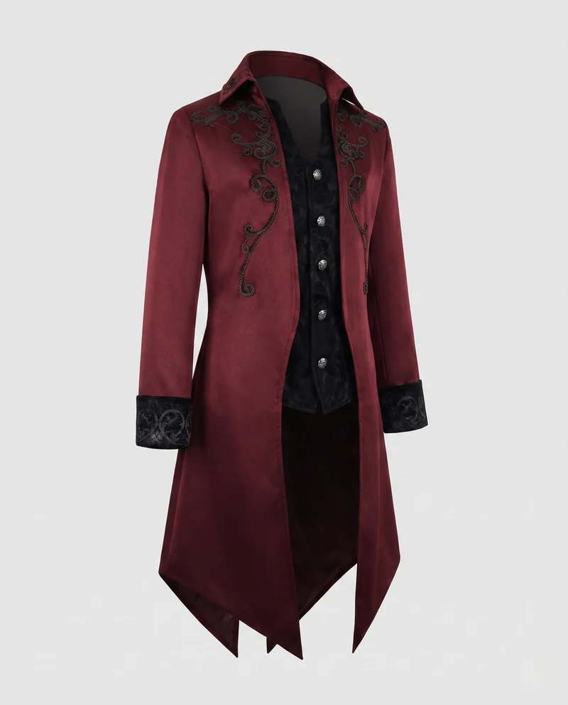 Damen elegante und künstlerisch dekorierte gesteppte Jacke Drune